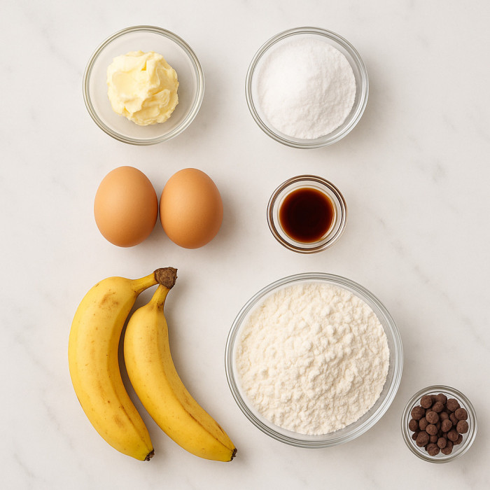Homemade Banana Muffins ingredients