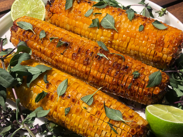 Bacon and "Caramel" Corn on the Cob Delight