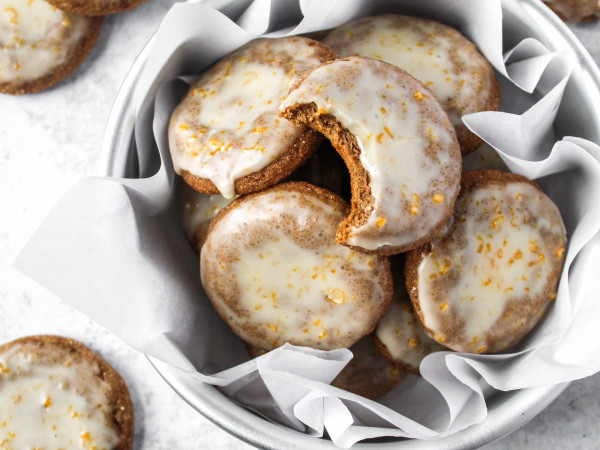 Orange Iced Ginger Cookies