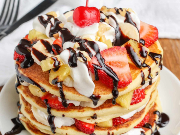 Banana Split-Style Pancakes