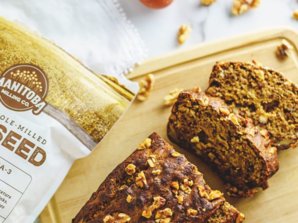 Flax Seed Banana Bread with Walnuts
