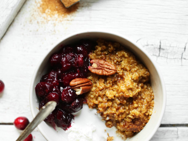 Brown Sugar, Cinnamon, and Cranberry Steel Cut Oats