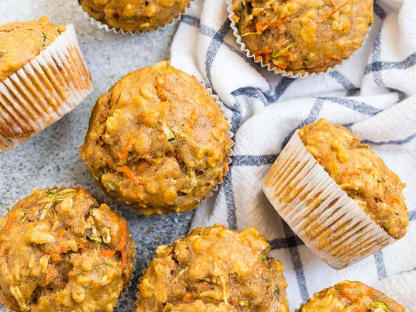 Muffins Made with Zucchini and Carrots, No Gluten
