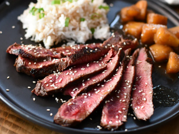 Flat Iron Steak in an Asian Marinade