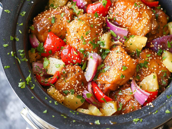 Tender Pineapple Chicken from the Slow Cooker