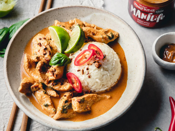 Chicken Chili with Thai Peanut Sauce
