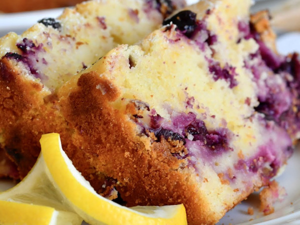 Yogurt-Infused Blueberry Pound Cake