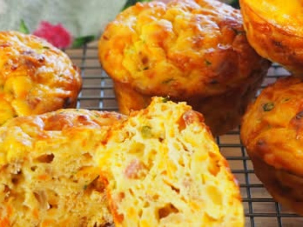 Savory Sweet Potato and Zucchini Muffins