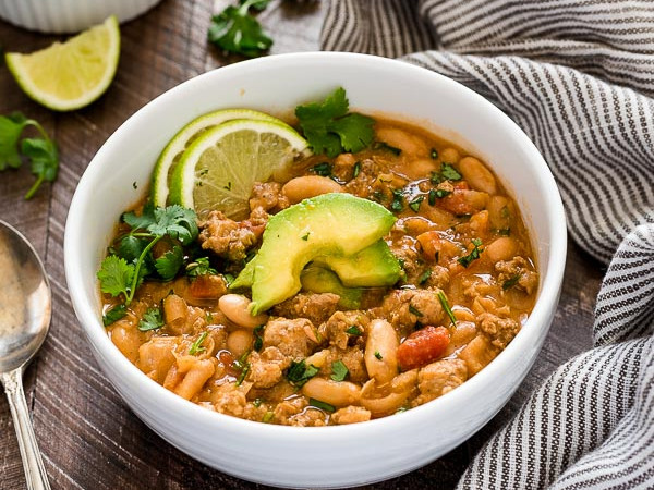 White Bean Chili with Turkey and Chorizo