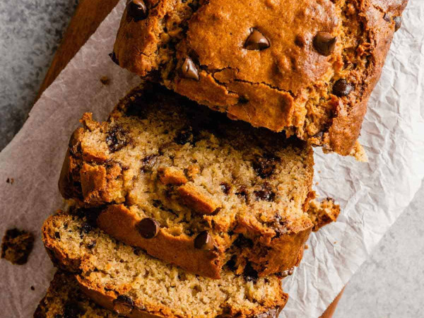 Nut-Infused Chocolate Chip Banana Loaf