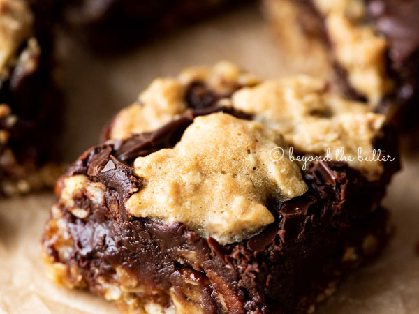 Oatmeal Bars with Fudge and Nuts