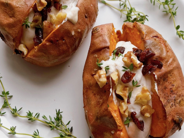 Stuffed Sweet Potatoes with a Hint of Cinnamon