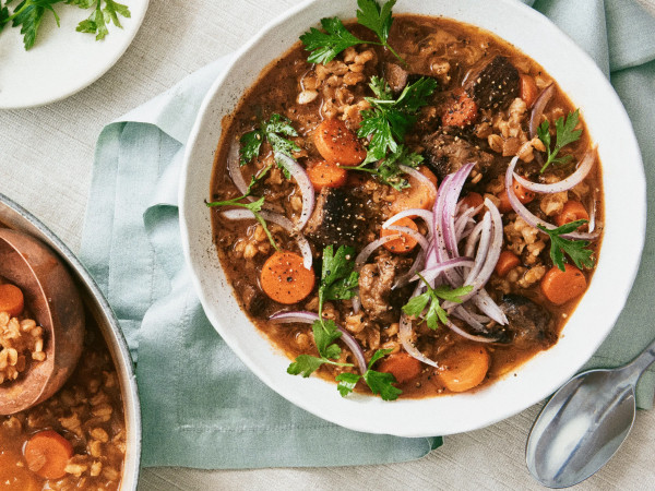 Savory Barley and Beef Stew