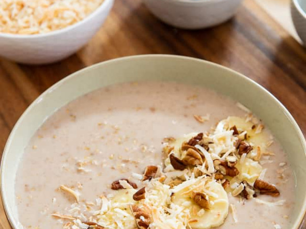 Coconut Pecan Overnight Oats Made with Steel Cut Oats