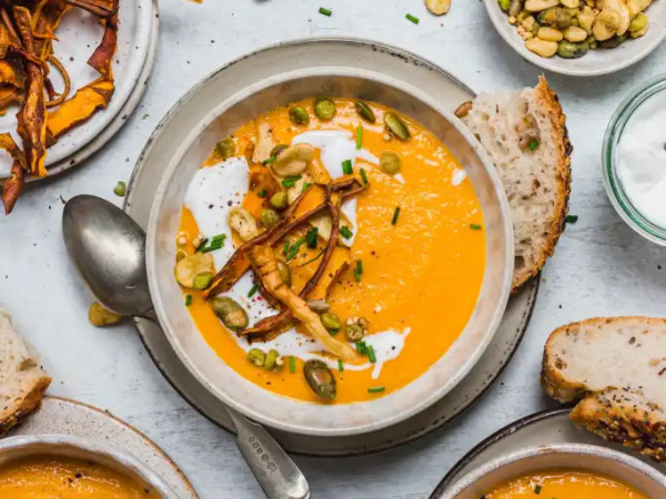 Creamy Soup of Curried Root Vegetables