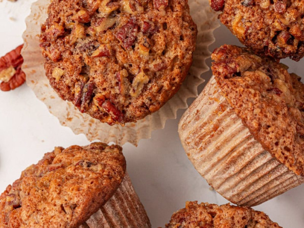 Pecan Muffins with a Sticky Twist