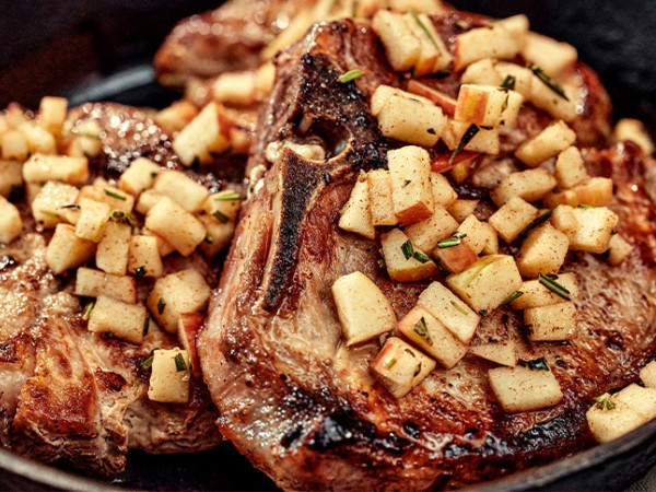Bourbon-Infused Apple Cider Pork Chops with Honey Glaze