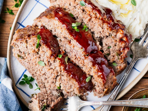 Oatmeal Meatloaf with a BBQ Twist