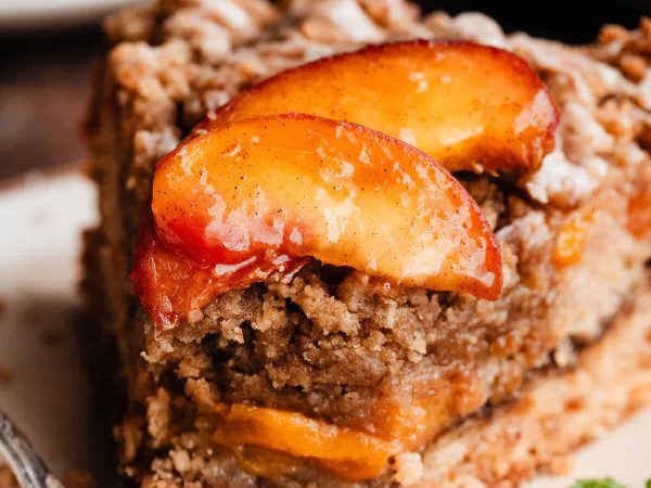 Sunday Morning Peach Coffee Cake to Celebrate the End of Summer