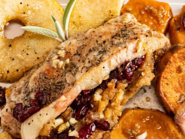 Pork Chops Stuffed with Sweet Cranberries