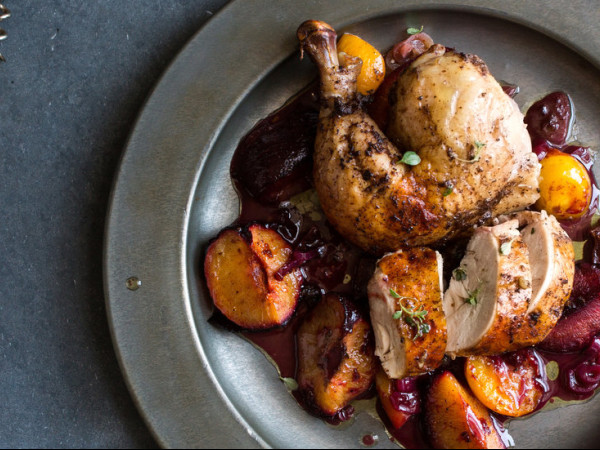 Pie with Chicken and Plums