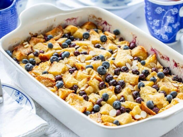 Toast Filled with Blueberries