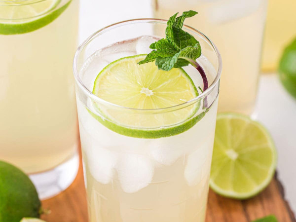 Limeade Sweetened with Brown Sugar and Honey