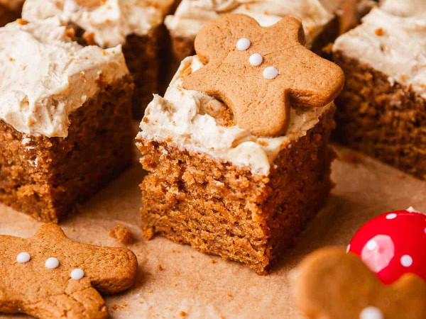 Fluffy Gingerbread Breakfast Cakes