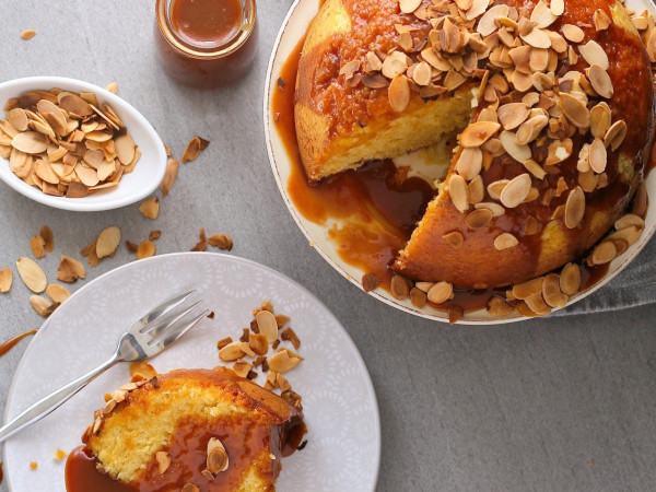 Caramel-Infused Sponge Dessert