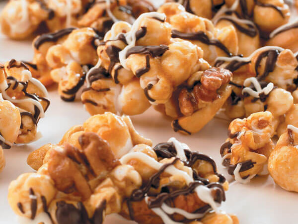 Chocolate-Covered Caramel Nut Popcorn
