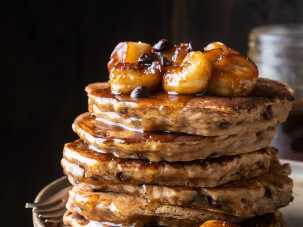 Pancakes with Banana and Brown Sugar