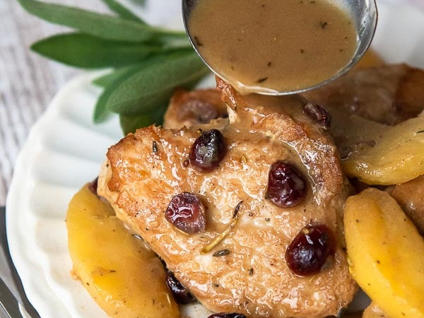 Marinated Pork Medallions Accompanied by Ginger-Apple Sauce
