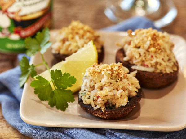 Creole-Inspired Crab-Stuffed Mushrooms