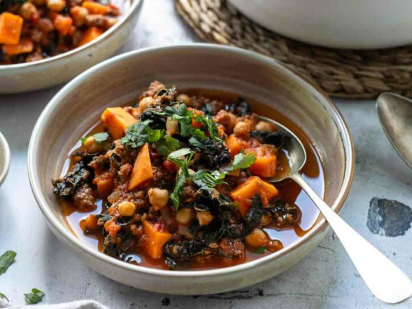 Hearty Moroccan Lamb, Lentil, and Chickpea Stew