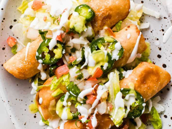 Cheesy Shredded Chicken Taquitos