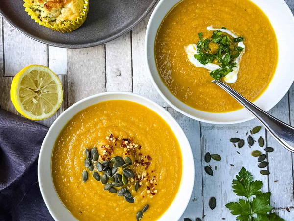Carrot and Parsley Soup with a Hint of Cumin
