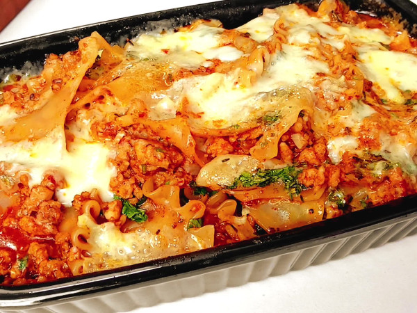 Chicken Lasagna Made in a Pan