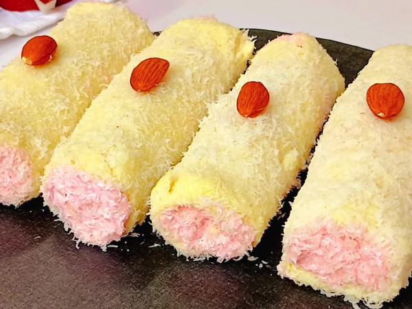 Delicious cream bread roll