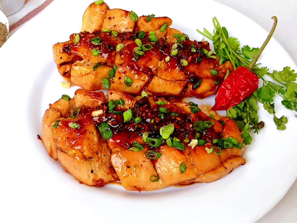 Honey garlic glazed chicken