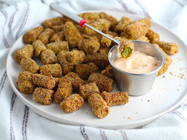 Zesty Air-Fried Okra Bites