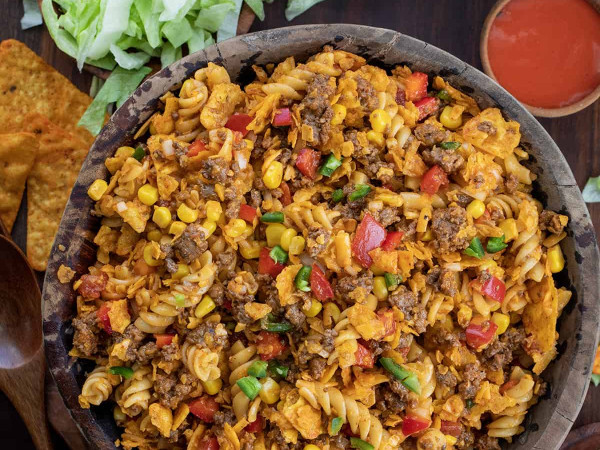 French Dressing Taco Pasta Salad