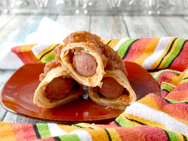 Taco-Inspired Hot Dogs Cooked in an Air Fryer