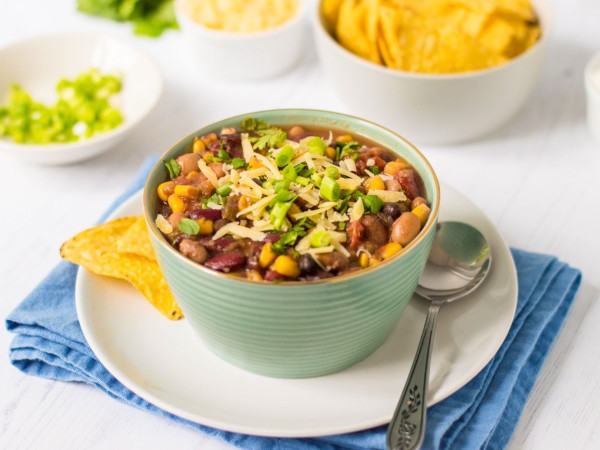 Taco Soup for Vegans in the Slow Cooker