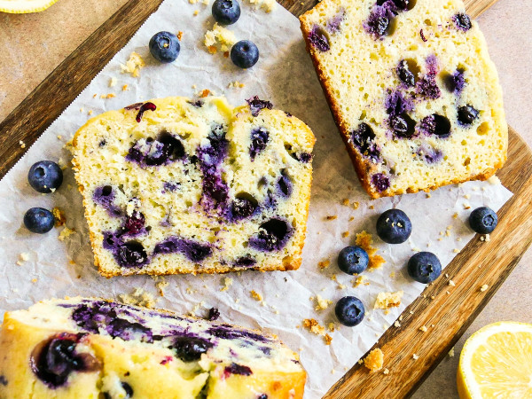 Pound Cake with Ricotta, Lemon, and Blueberries