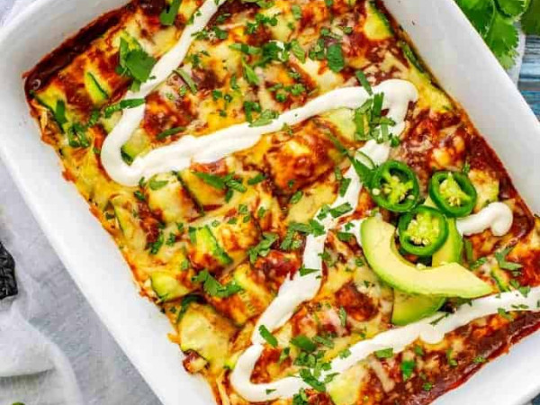 Low-Carb Enchiladas Featuring Zucchini