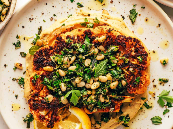 Mediterranean-Style Cauliflower Steaks