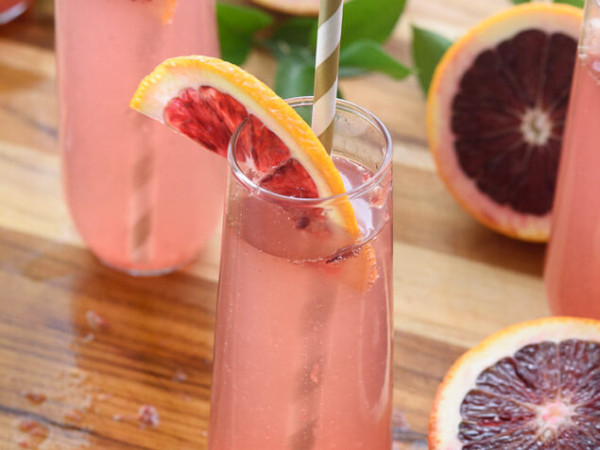 Blood Orange Champagne Cocktail