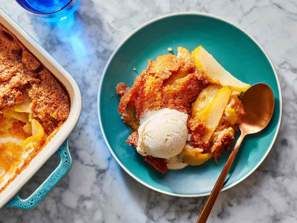 Fresh Pears Paired with Cinnamon Cream Cheese