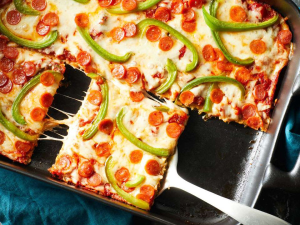 Zucchini Pizza Bake with Reduced Carbohydrates