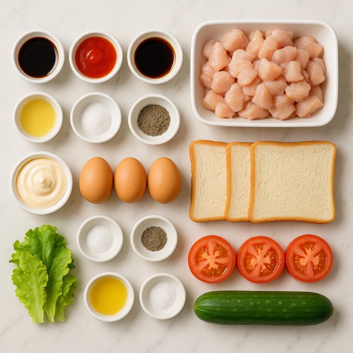 Layered Club Sandwich ingredients